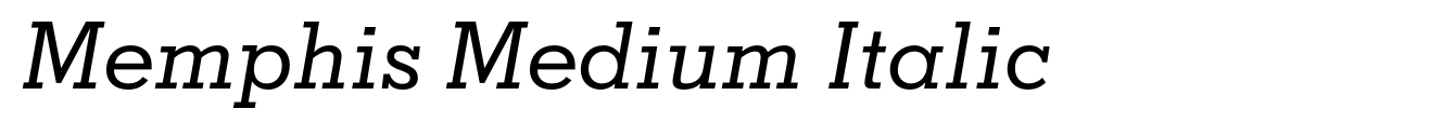 Memphis Medium Italic
